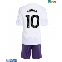 Manchester United Matheus Cunha #10 Gostujuci Dres za djecu 2025-26 Kratak Rukav (+ Kratke hlače)